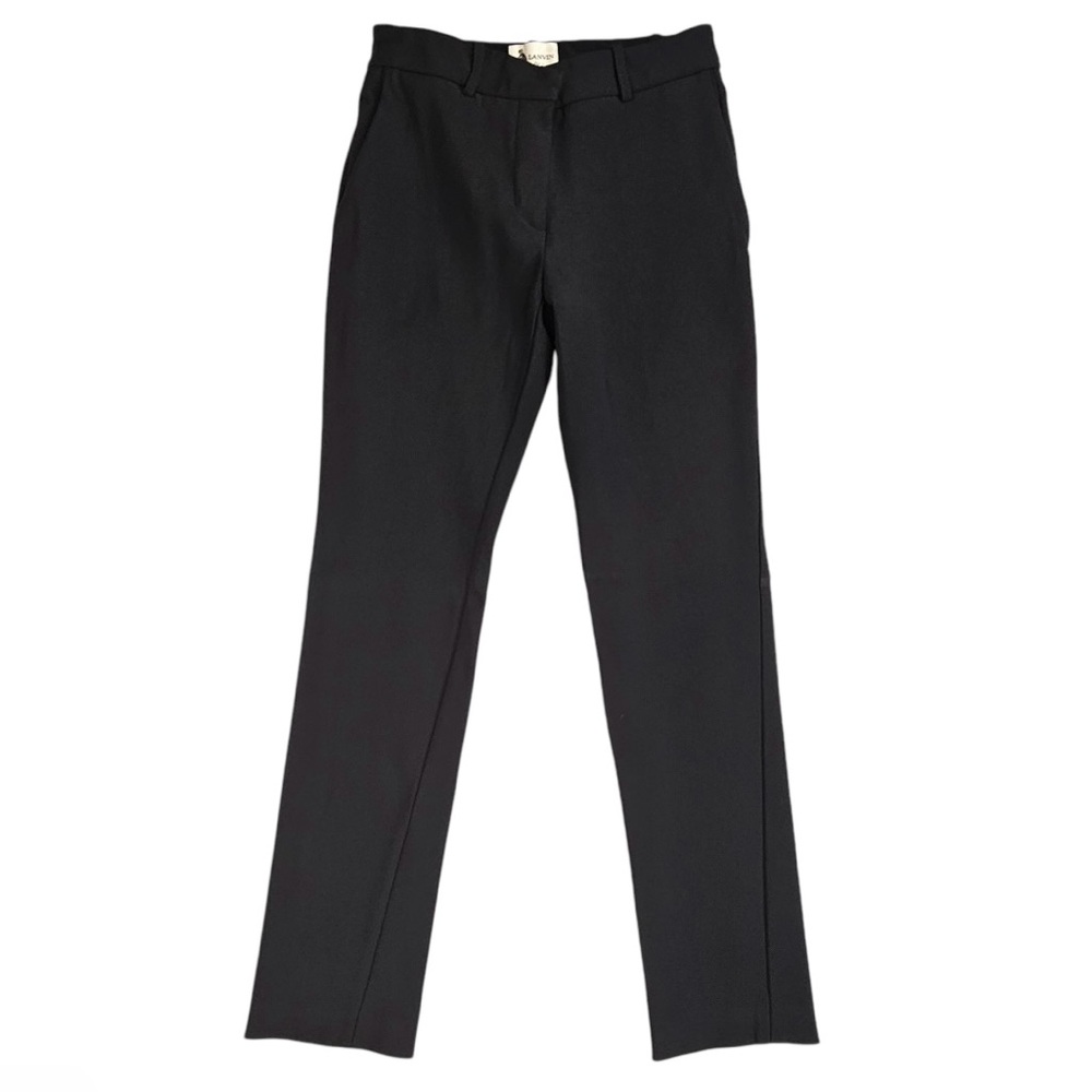 LANVIN Women’s Stretch Straight Cigarette Pants Black Size 38 (S)